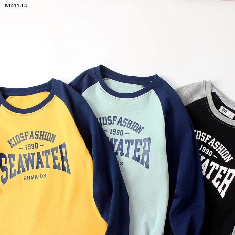 Áo thun dài tay cổ tròn cho bé-Giá sỉ 94k