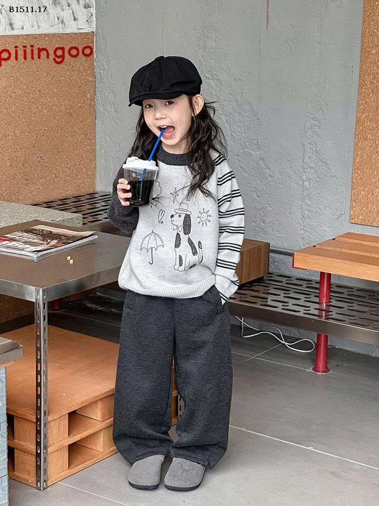 Áo len raglan hình chó con dễ thương Elmo Baby dành cho trẻ em-Giá sỉ size 90-150 : 185k sz 160 : 199k