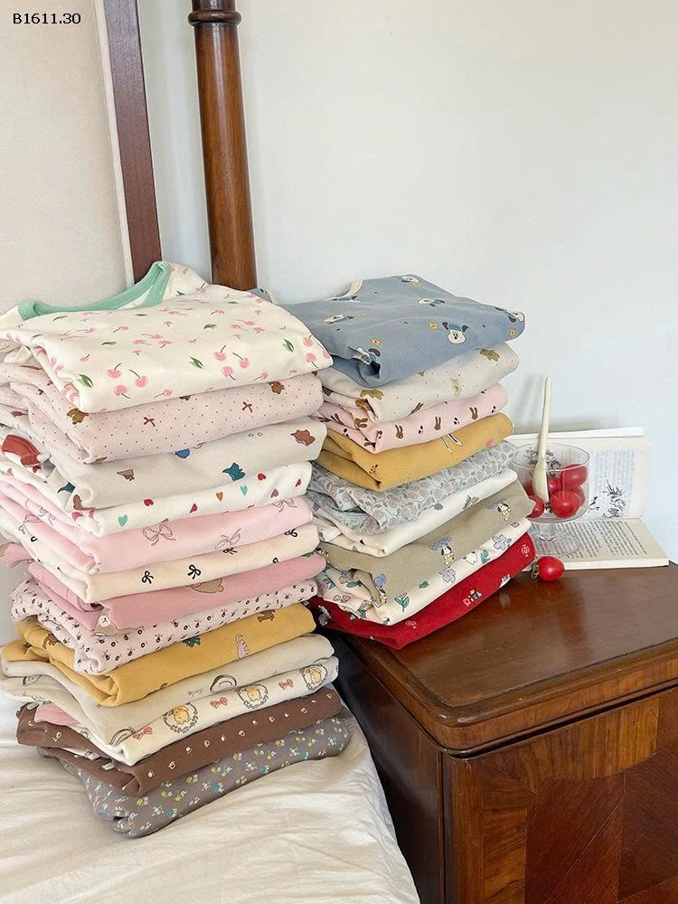 Bộ đồ ngủ cotton nguyên chất loại A họa tiết hoạt hình  cho bé  nhà AMBB  -Giá sỉ sz 80-150: 140k sz 160 : 160k
