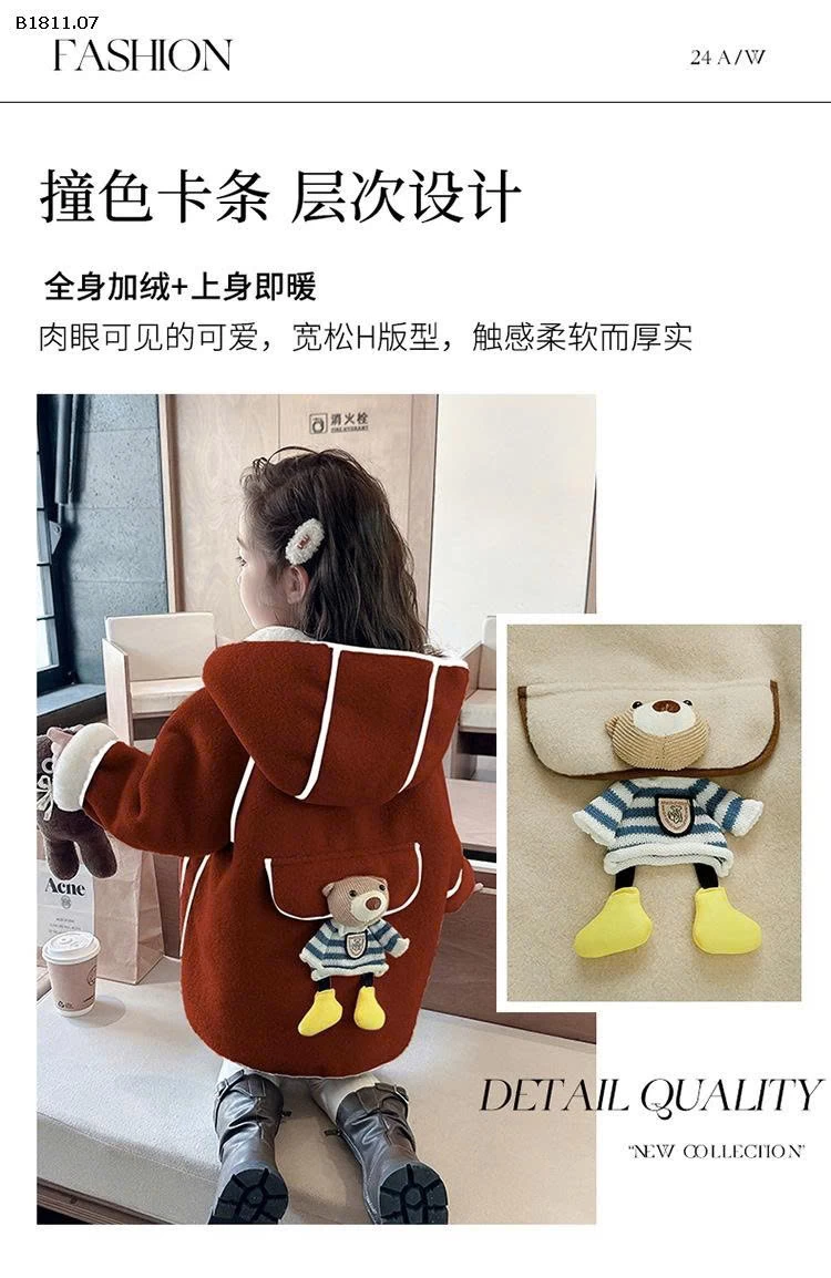 ÁO KHOÁC LÔNG CHO BÉ -Giá sỉ 324k