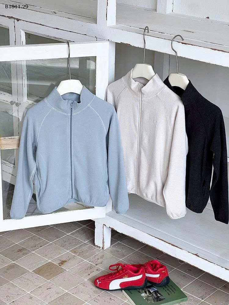 ÁO NỈ NHUNG KÉO KHOÁ AMBB-Giá sỉ 230k