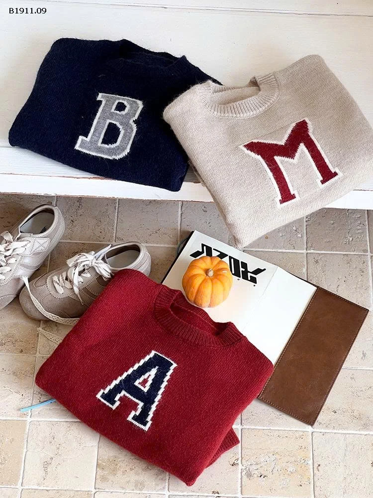 ÁO LEN CHỮ AMBBKIDS-Giá sỉ sz 90-150: 1555k    sz  160: 167k