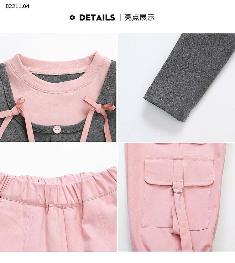 Bộ quần túi hộp hai mảnh cho bé gái- giá sỉ 315k