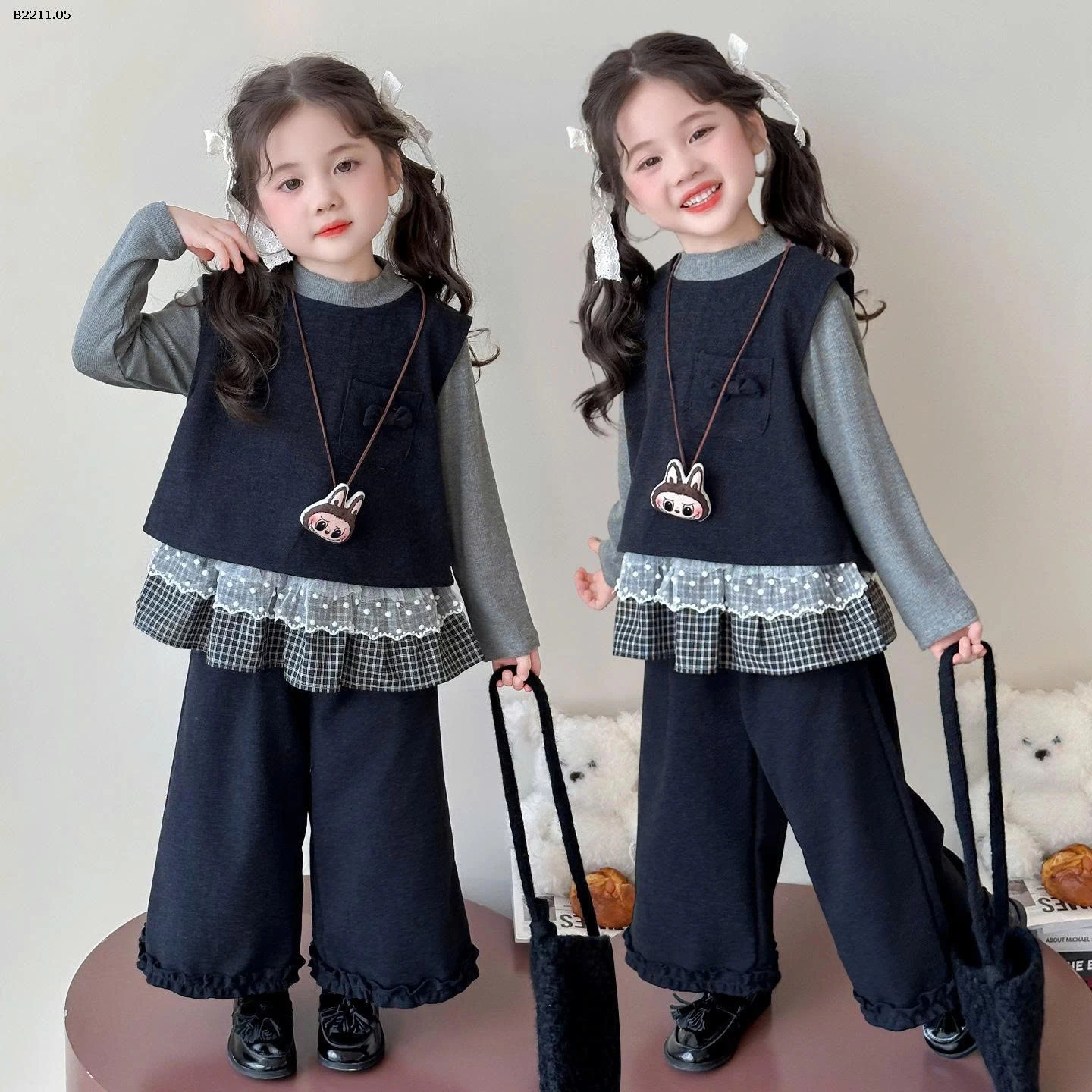 Bộ đồ ren ba mảnh cho bé gái - giá sỉ 290k