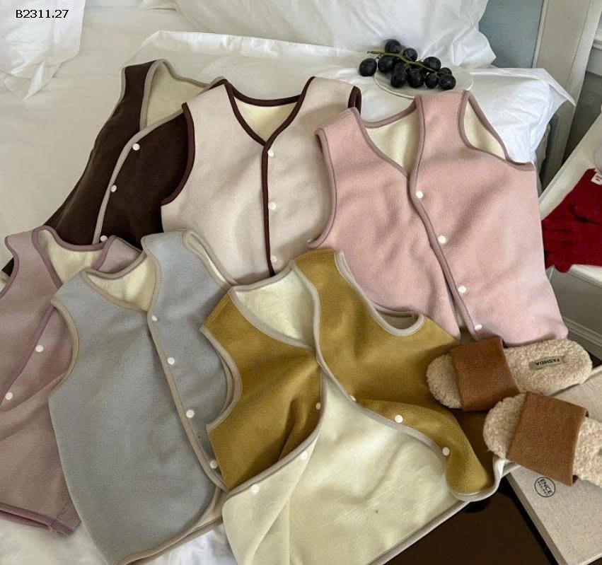 Áo gile nỉ 2 lớp nhà AMBB -Giá sỉ Sz 90-150: 102k Sz 160 : 115k Sz 170  : 128k