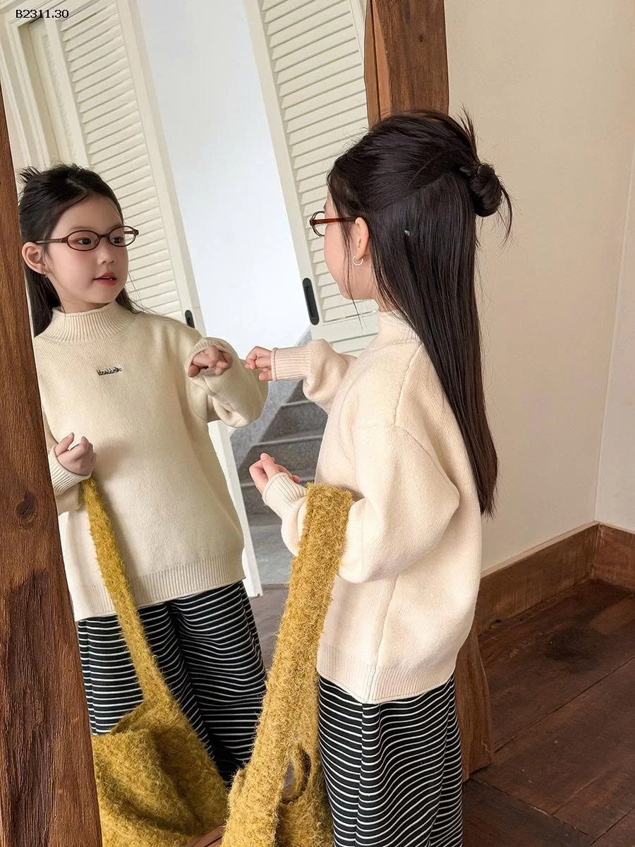 Áo len cổ lọ cuộn lót lông cừu nhà AMBB     -Giá sỉ Sz 90-150: 207k Sz 160 : 227k