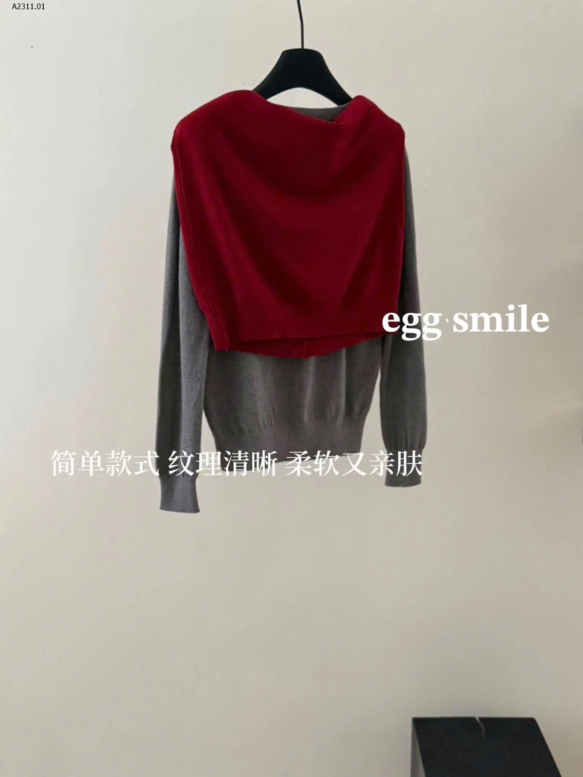 Áo khoác len dệt kim ấm áp Egg Smile  dành cho nữ-Giá sỉ 144k