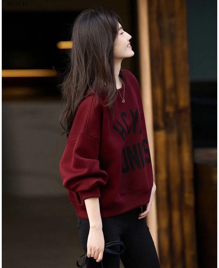 ÁO NỈ HỌA TIẾT CHỮ-Giá sỉ 206k