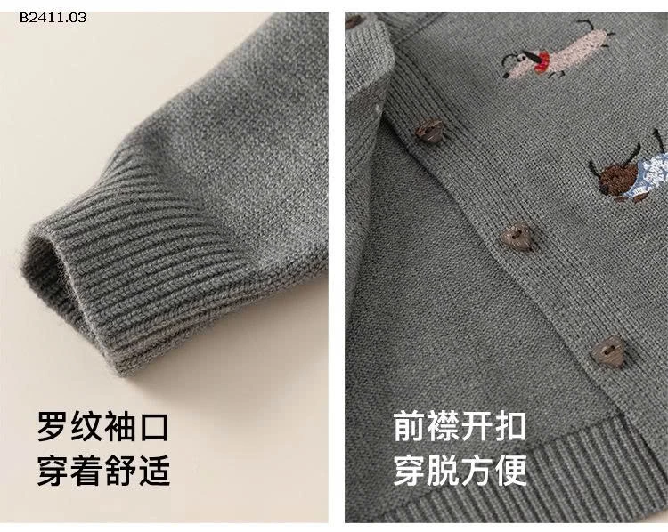 Áo cadigan len cho bé nhà Mbang - sỉ giá 225k