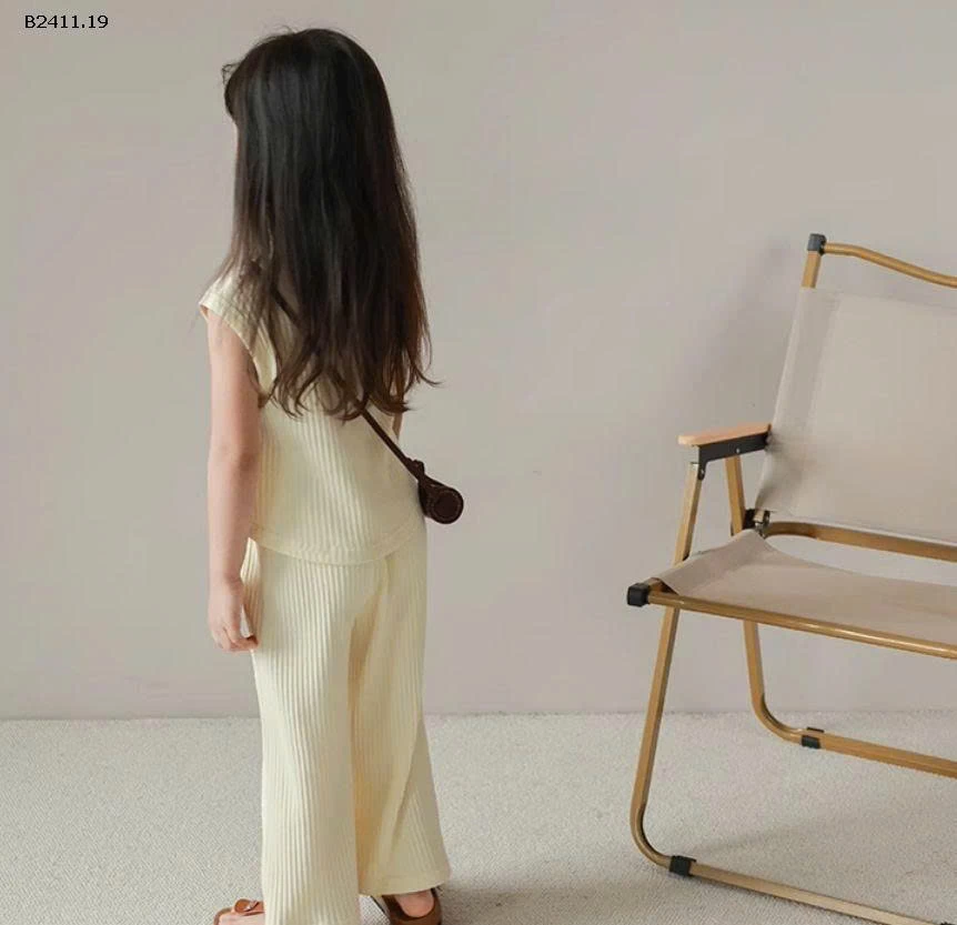 Bộ đồ lụa lạnh áo ba lỗ  cho bé gái-Giá sỉ 69k