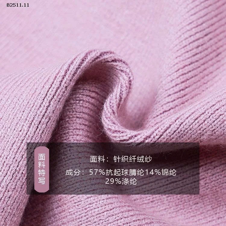 Áo len lót cổ giữa dệt kim Elmo Baby trẻ em 2025 NHÀ AMBB- Giá sỉ  sz 80-150: 148k  sz 160:  158k 