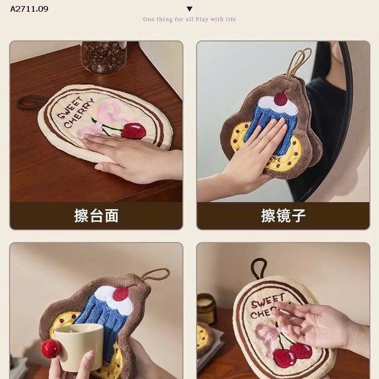  SET 2 KHĂN LAU CUTE  - Giá sỉ 45k/1 set 2c mix mẫu