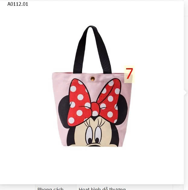 TÚI VẢI DISNEY SIÊU XINH -sỉ 92k