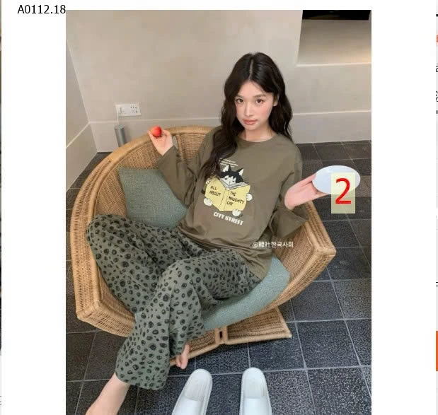 BỘ NGỦ HỌA TIẾT CUTE CHO NỮ -sỉ 225k