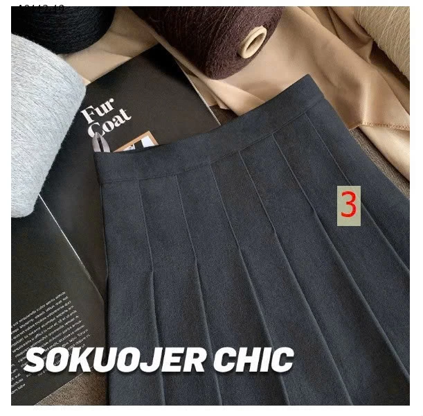 CHÂN VÁY XẾP LY TONE TÂY hãng SOKUOJER CHIC-sỉ 148k