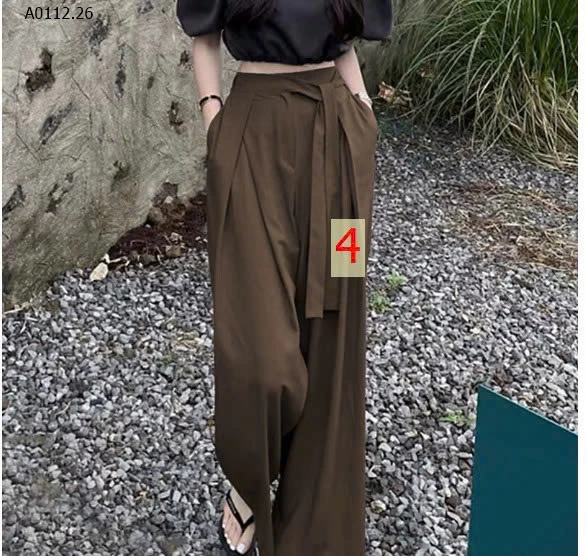 QUẦN ỐNG RỘNG ĐAI RỦ PHONG CÁCH HIỆN ĐẠI -sỉ 130k