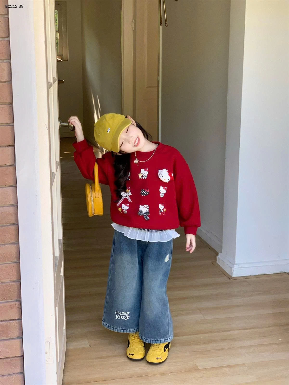 SET ÁO NỈ KITTY MIX QUẦN JEAN BG-sỉ Áo : 192k            Quần : 230k