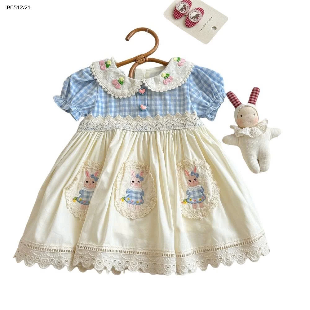 VÁY CÔNG CHÚA CARO XANH-sỉ 165k