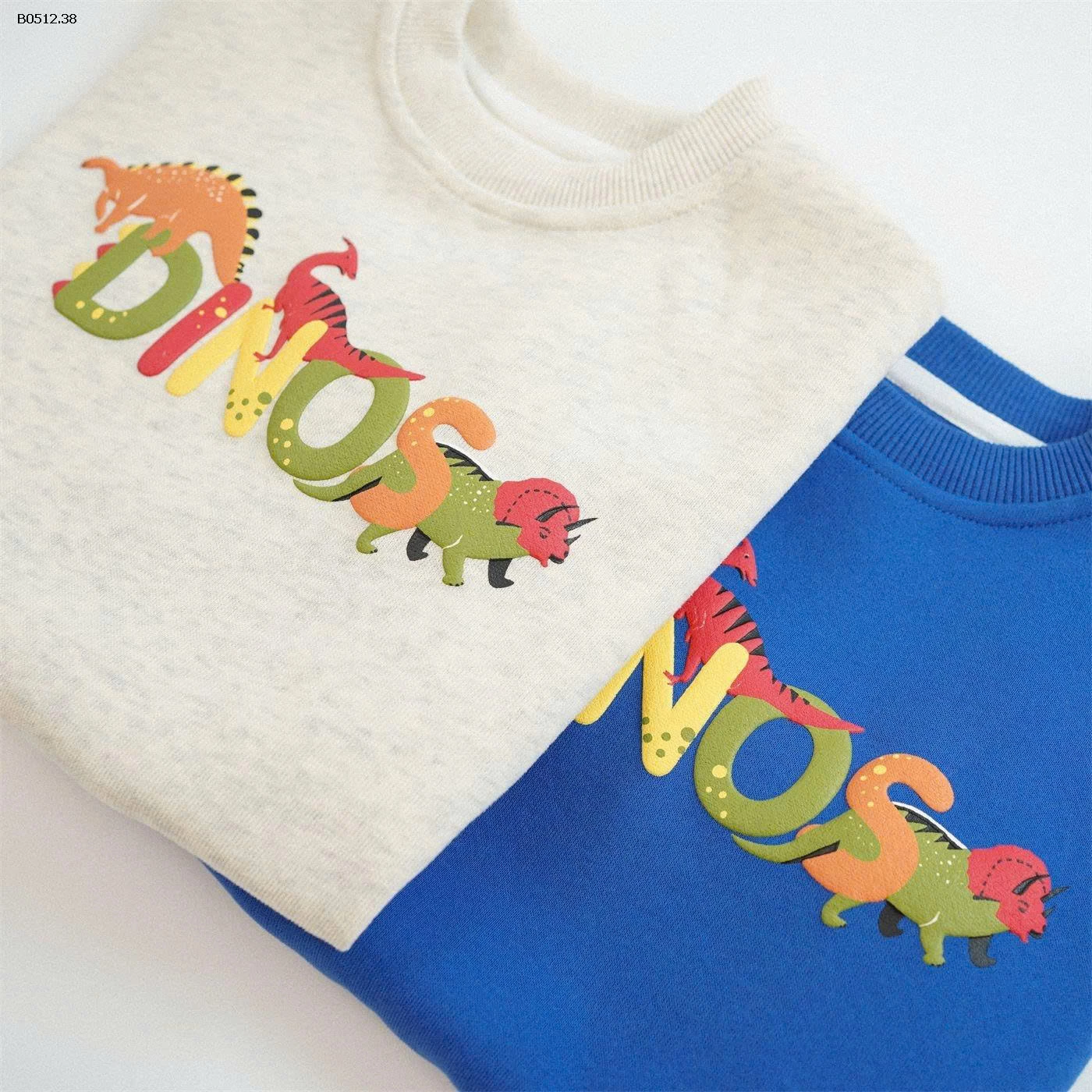 ÁO NỈ IN HÌNH KHỦNG LONG CHO BÉ-sỉ 187k