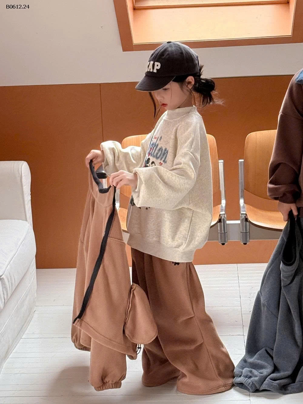 ÁO NỈ DÀY CỔ TRÒN IN HÌNH CUTE CHO BÉ -sỉ 225k