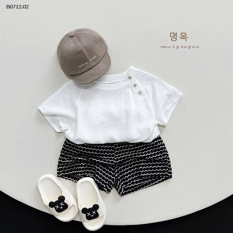 ÁO SƠ MI ĐŨI CÚC CỔ MUZIYOUYOU-sỉ 128k