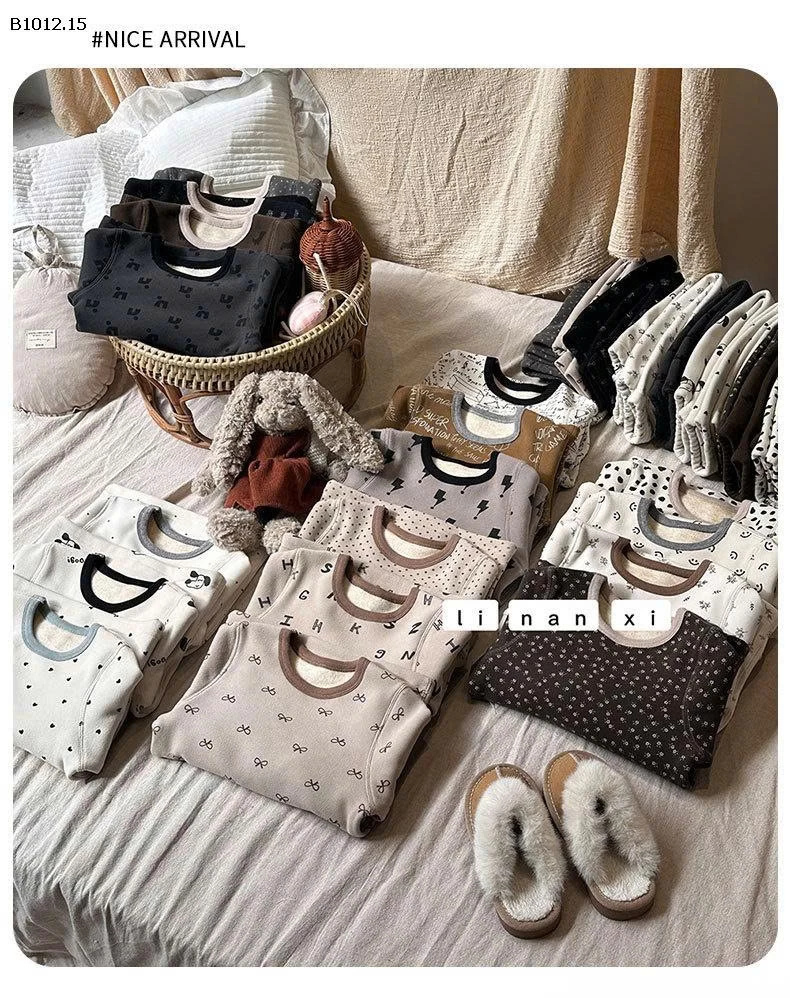 BỘ LÓT LÔNG NHÍ TONE HÀN LINANXI -sỉ 195k