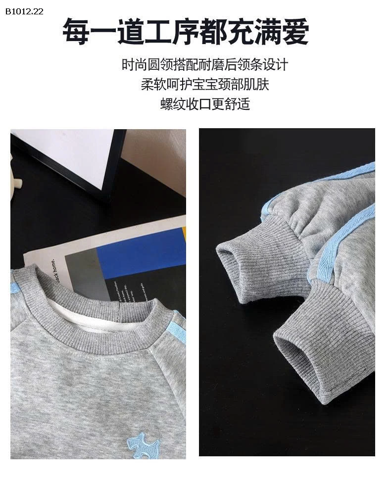 SET NỈ THÊU PHỐI SỌC CHO BÉ -sỉ Sz 80-120 : 115k               130-160 : 135k