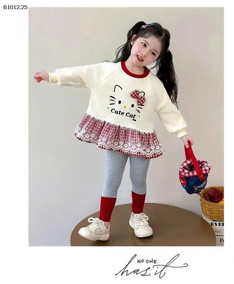 SET KITTY ÁO KÈM QUẦN LEGGING BG -sỉ 115k