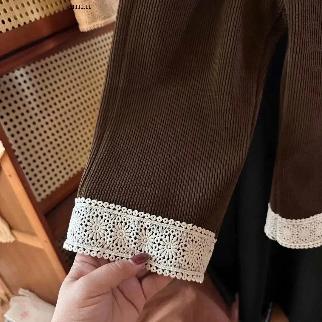 Quần xuông tăm lót nỉ phối gấu ren cho bé gái-sỉ 145k