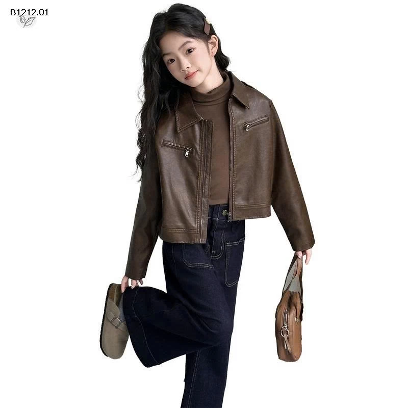 ÁO KHOÁC DA CỔ BẺ CHO BÉ SIZE ĐẠI-sỉ 300k