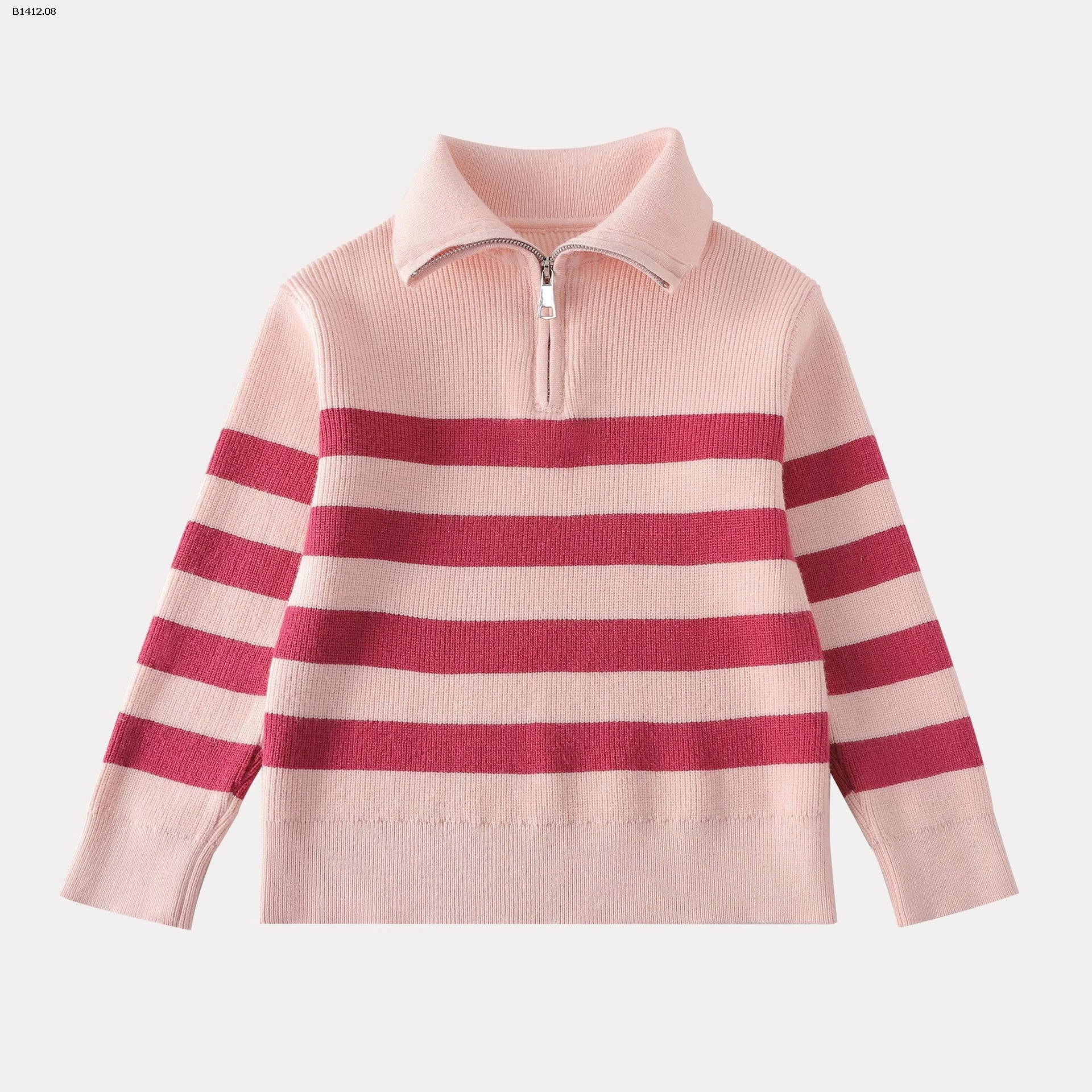 ÁO LEN BÉ GÁI KHOÁ CỔ-Giá sỉ 210k