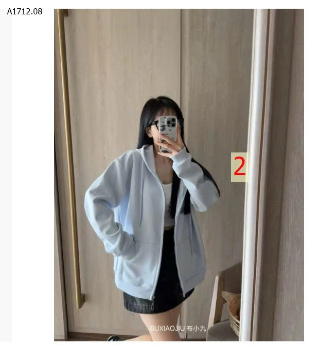 ÁO KHOÁC HOODIE NỈ BUXIAOJIU -Giá sỉ 220k