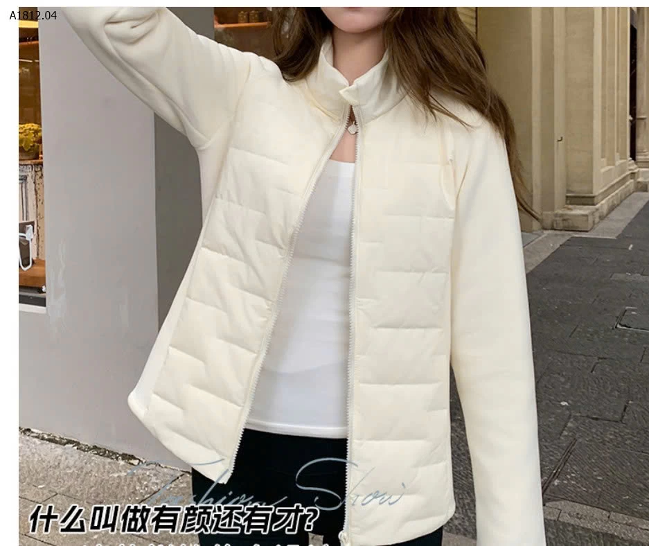 Áo khoác ngắn thể thao dáng ôm cổ đứng bằng lông vịt  dành cho nữ- sỉ giá 305k