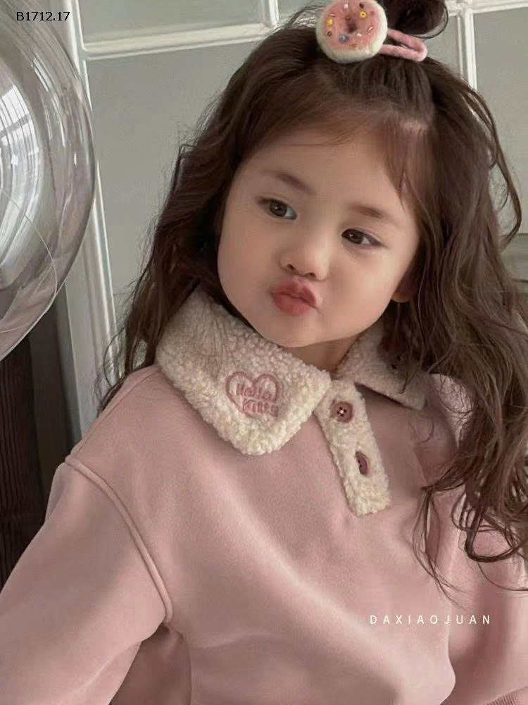 BỘ NỈ HỒNG DỄ THƯƠNG CHO BÉ  - sỉ 164k