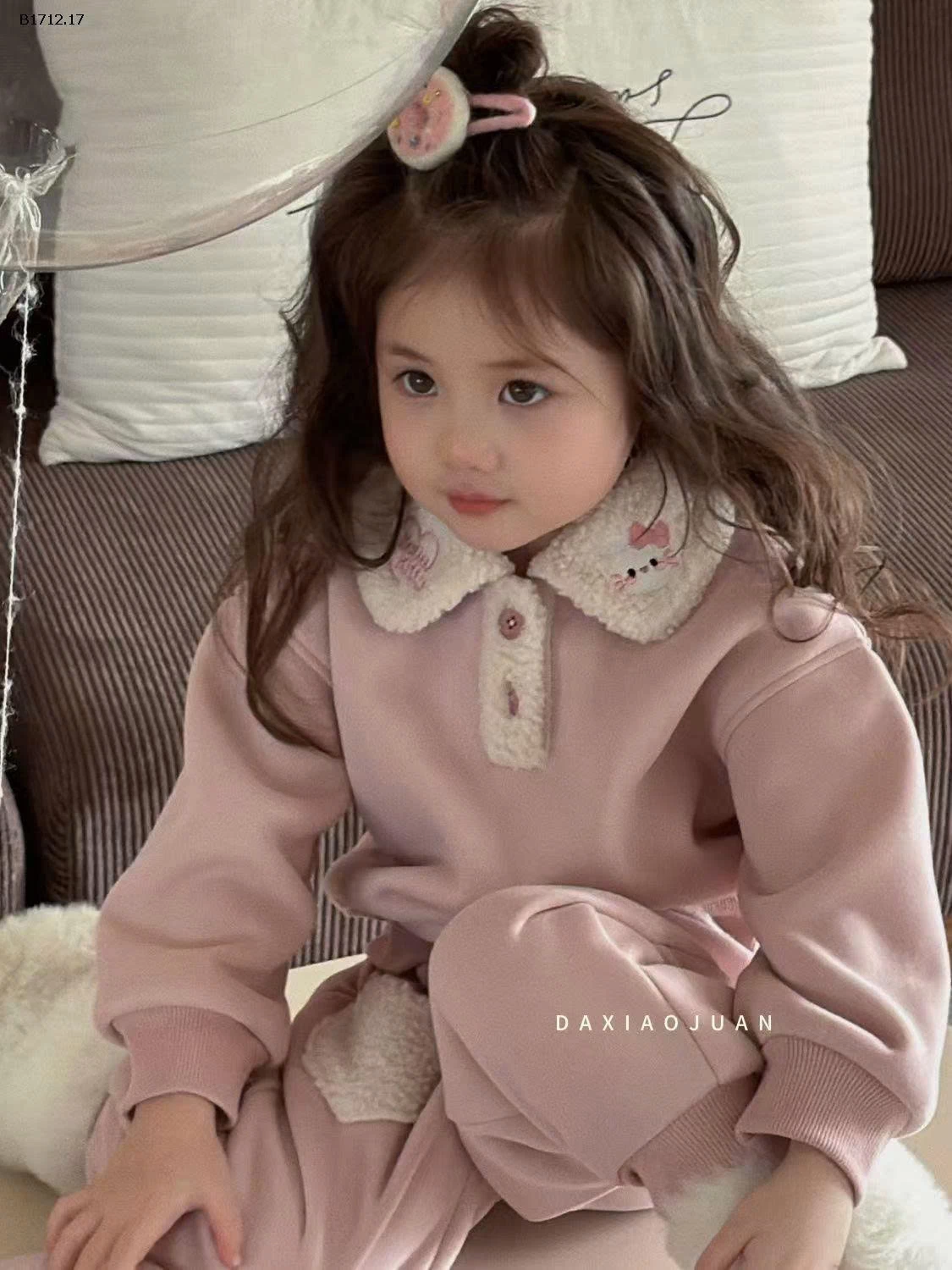 BỘ NỈ HỒNG DỄ THƯƠNG CHO BÉ  - sỉ 164k