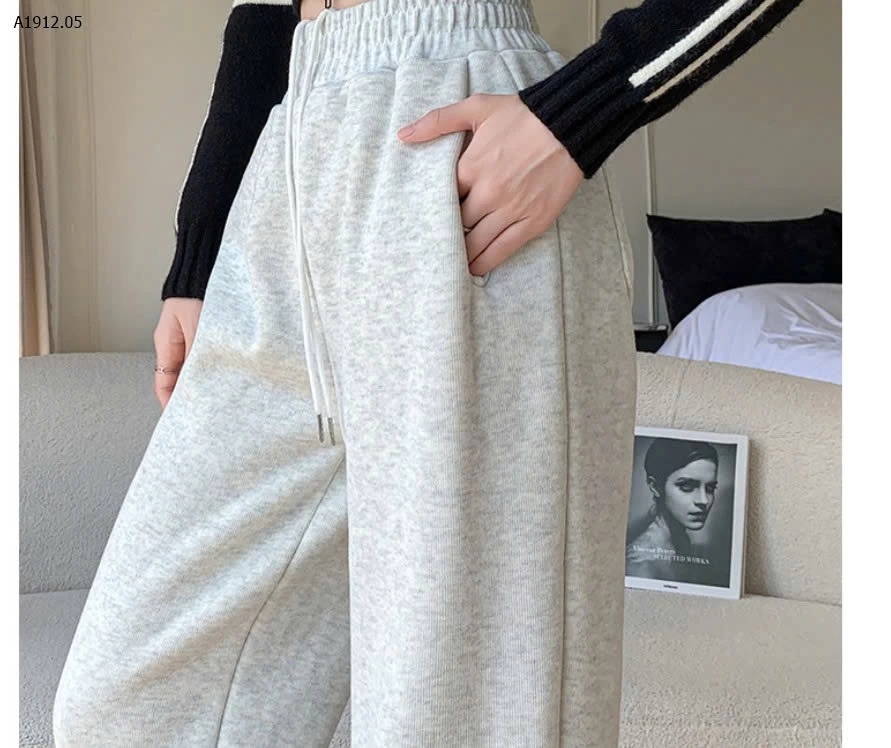 Quần nỉ nữ lót lông cừu,  cotton dày dặn cho nữ   - sỉ giá 210k