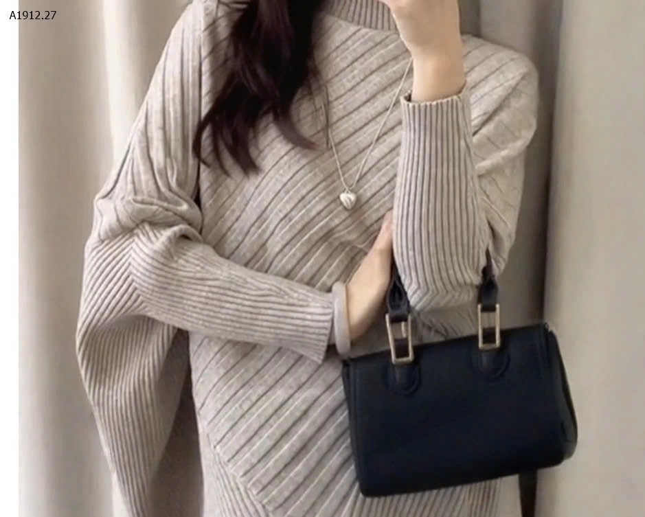 Áo len cổ cao tay cánh dơi dáng rộng ấm áp dành cho nữ  nhà ANNA-Giá sỉ 255k