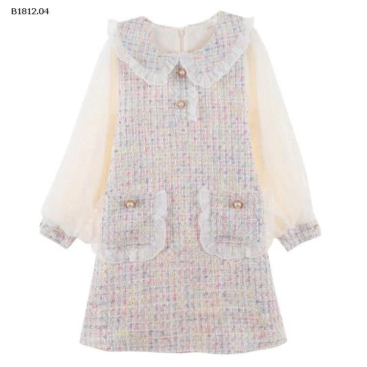 Váy liền bé gái kiểu Little Cha.nell- sỉ 184k