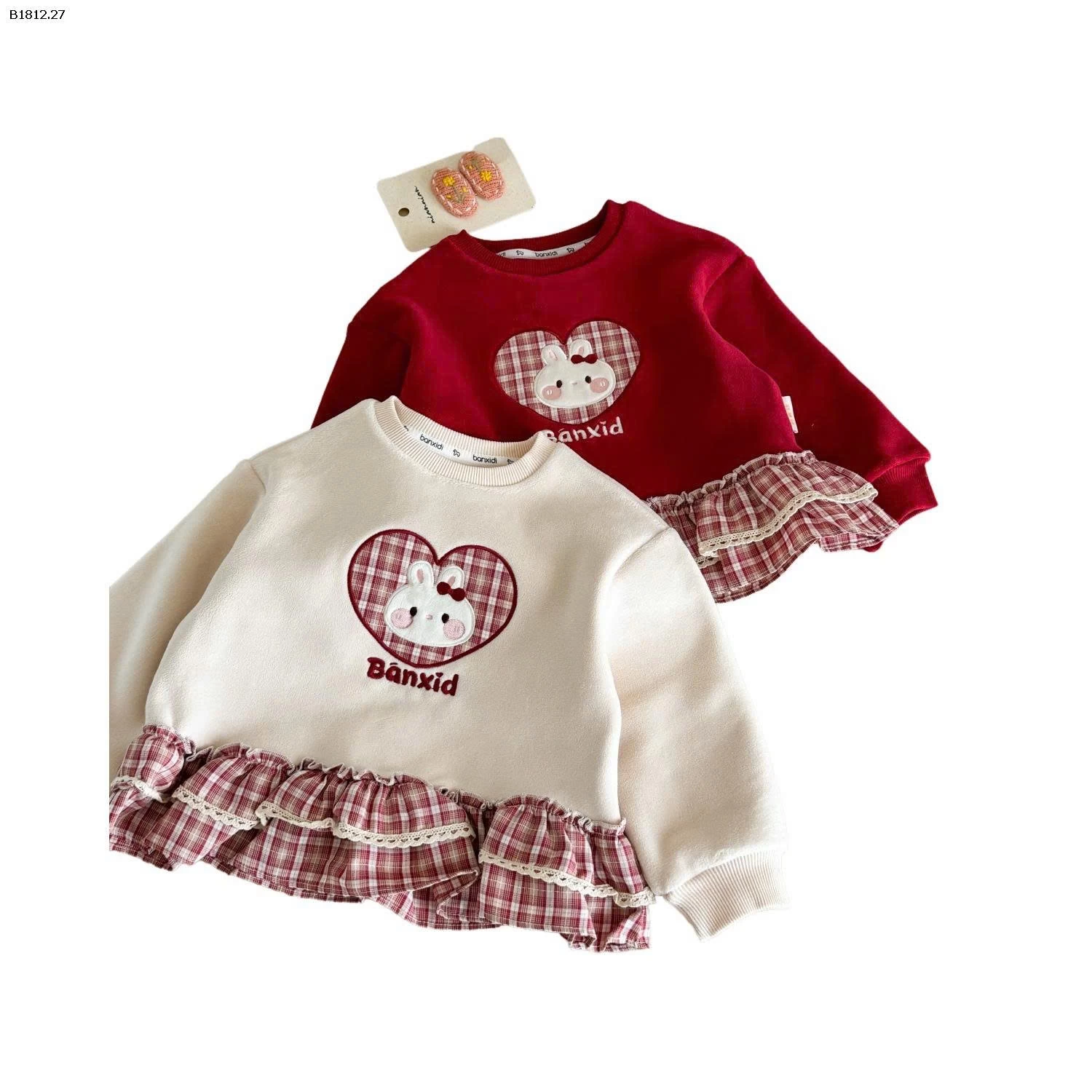 Áo nỉ cho bé gái NINGLI – xinh như công chúa-Giá sỉ 145k