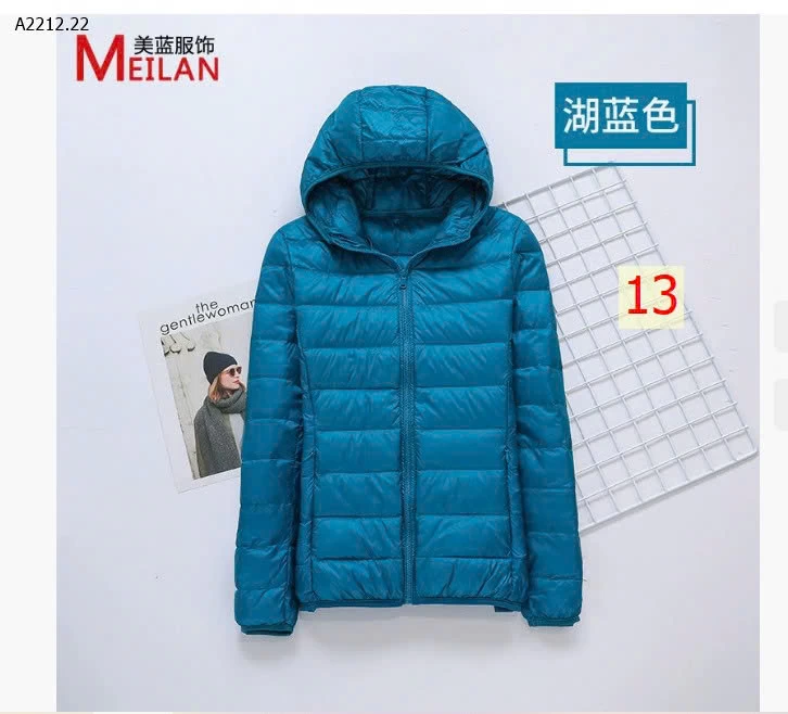 ÁO PHAO LÔNG VŨ SIÊU NHẸ HÃNG MEILAN CÓ MŨ - sỉ 260k