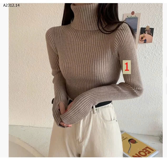 ÁO LEN CỔ CAO ÔM DÁNG  - sỉ 105k