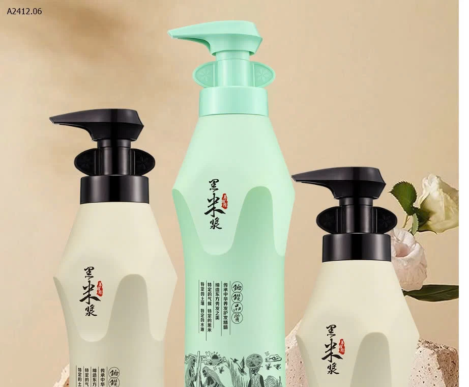 BỘ DẦU GỘI DƯỠNG SINH GẠO ĐEN SIÊU MƯỢT  - sỉ 285k