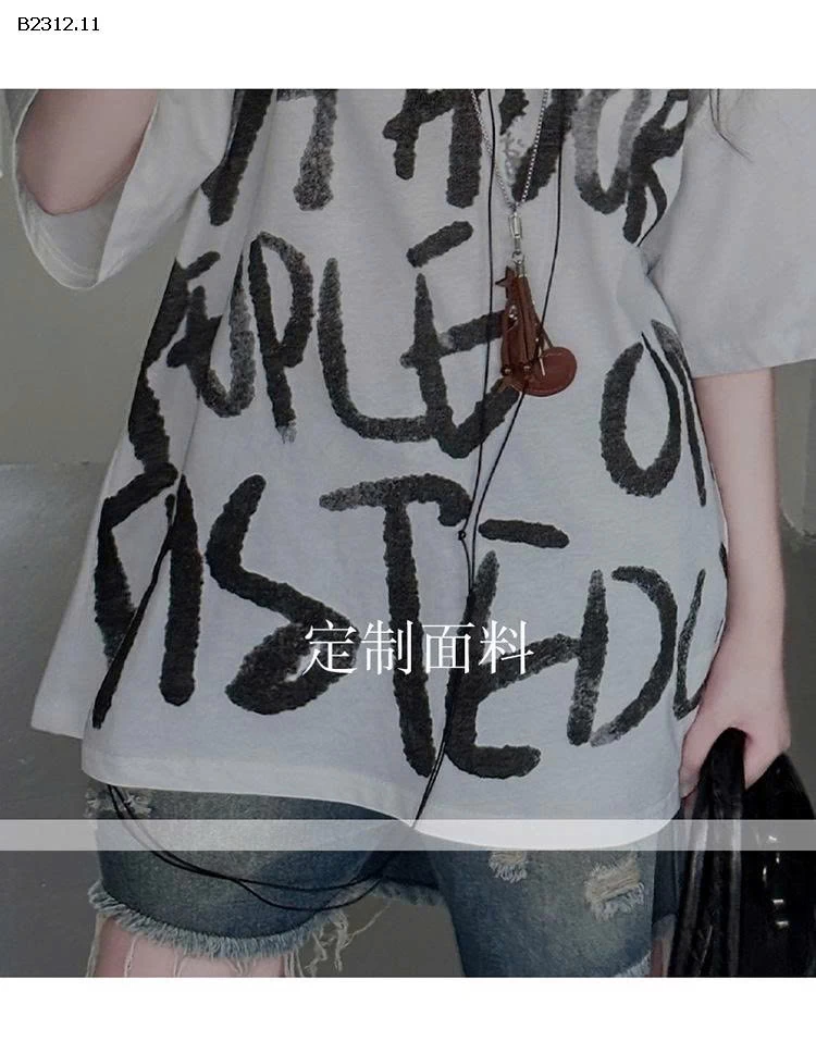 ÁO PHÔNG CHỮ & JEAN RÁCH SZ ĐẠI-Giá sỉ  áo : 175k quần :159k cả sét : 315k