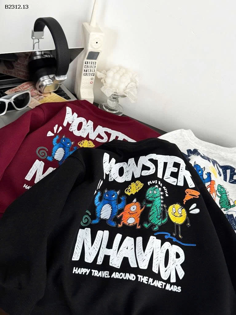 Áo nỉ lót lông cừu cho trẻ em, áo dài tay ấm áp và thời trang kiểu Hàn Quốc-Giá sỉ  loại thường 155k loại lót nhung 175k