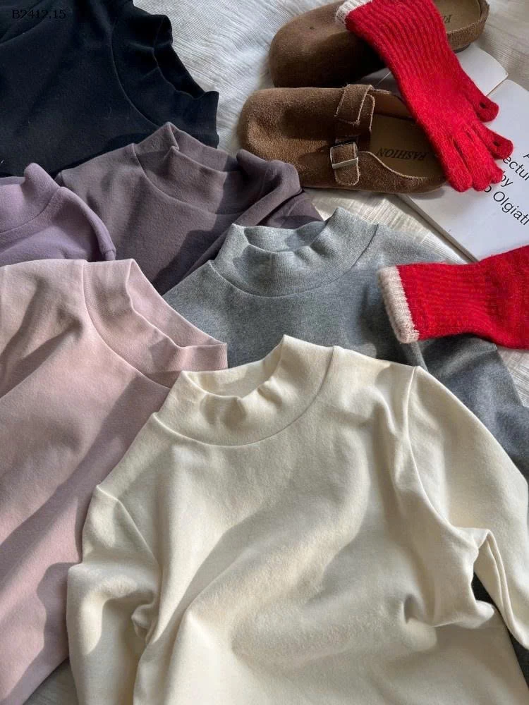 Áo lót cổ lửng bằng len co giãn ấm áp, đa năng, thân thiện với da AMBB KIDS -Giá sỉ  Sz 90-150 : 93k Sz 160 : 102k Sz 170 : 110k