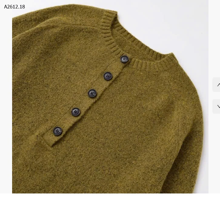 ÁO LEN CỔ TRÒN KHUY NGỰC SIU XINH  - sỉ 270k