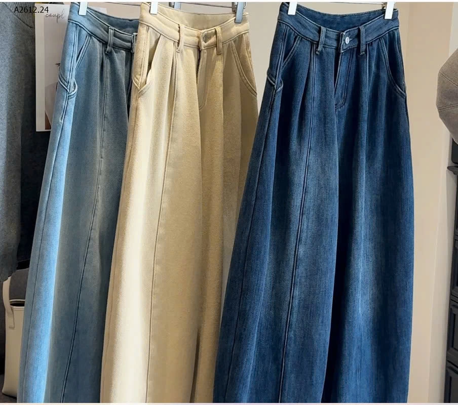 QUẦN ỐNG RỘNG LÓT LÔNG ANNA - sỉ 328k