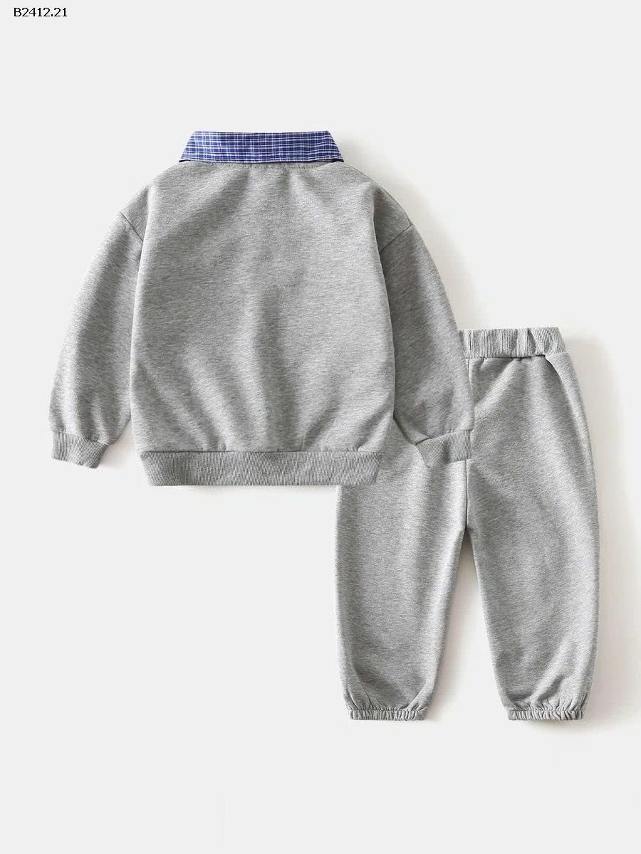 BỘ NỈ PHỐI CỔ KẺ BÉ TRAI WAPYPY-Giá sỉ 169k