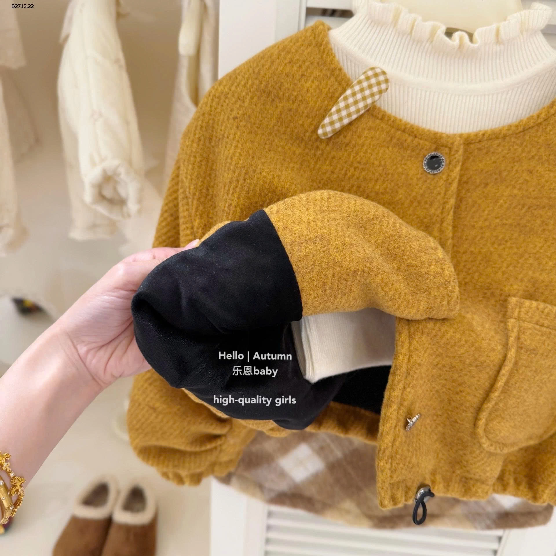 SET ÁO LEN MIX CVÁY MỚI TBABY  - Giá sỉ áo 250k , váy 167k