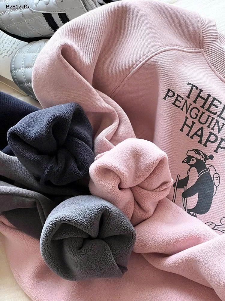 ÁO NỈ CHIM CÁNH CỤT LÓT LÔNG  AMBB  24A138-Giá sỉ  sz 90-150: 173k  sz 160: 188k  sz 170:  205k 